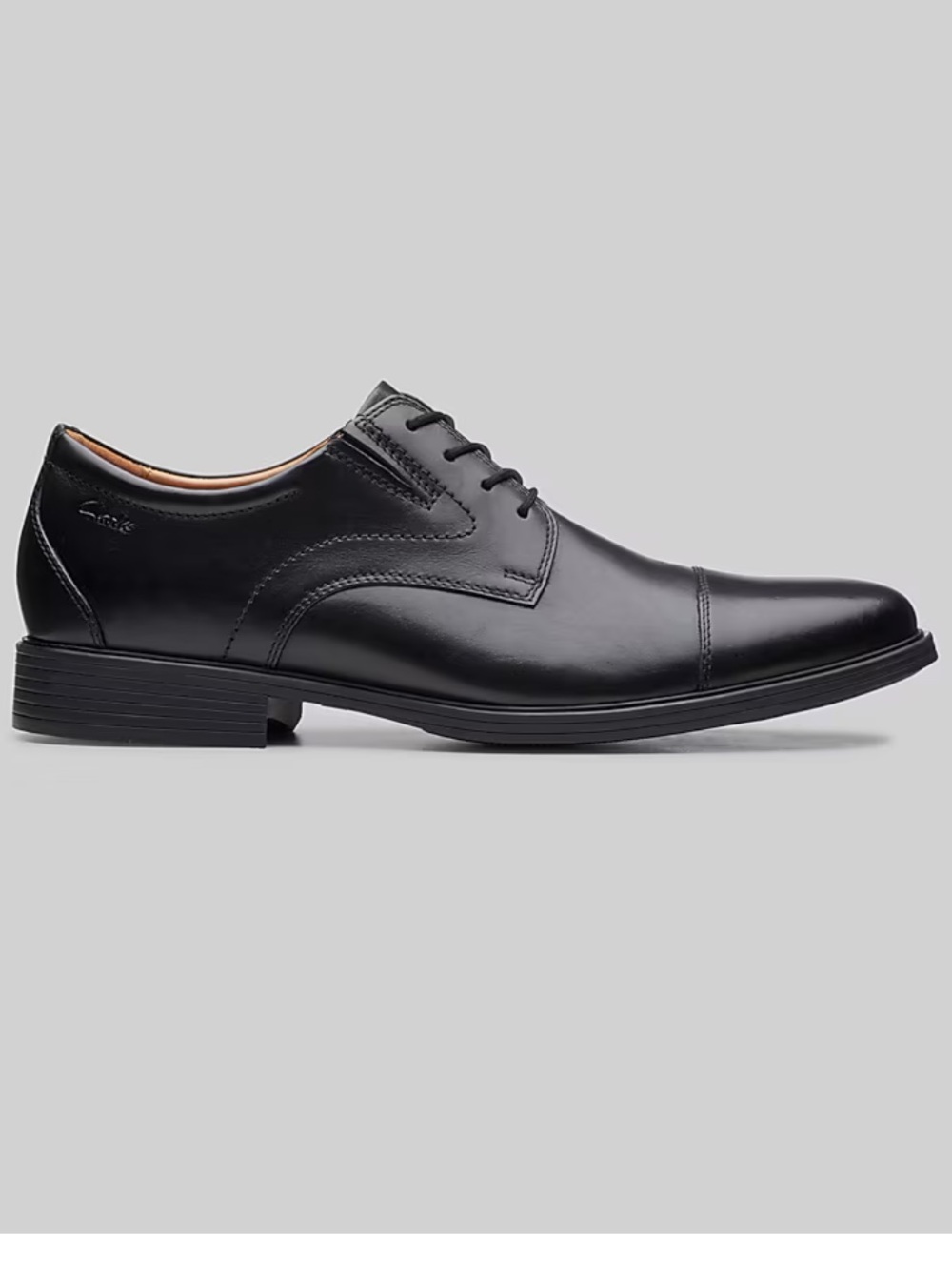 Classic Black Leather Cap-Toe Oxford - Men's Dress Shoe